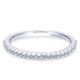 Wedding Band 14k White Gold Diamond Curved