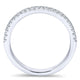 Wedding Band 14k White Gold Diamond Curved