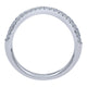 Wedding Band 14k White Gold Diamond Curved