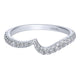 Wedding Band 14k White Gold Diamond Curved