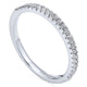 Wedding Band 14k White Gold Diamond Curved