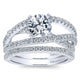 Wedding Band 14k White Gold Diamond Curved