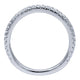 Wedding Band 14k White Gold Diamond Curved