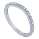 Wedding Band 14k White Gold Diamond Curved