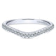Wedding Band 14k White Gold Diamond Curved