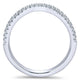 Wedding Band 14k White Gold Diamond Curved