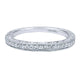 Wedding Band 14k White Gold Diamond Curved