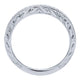 Wedding Band 14k White Gold Diamond Curved