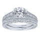Wedding Band 14k White Gold Diamond Curved