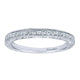 Wedding Band 14k White Gold Diamond Curved