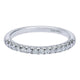 Wedding Band 14k White Gold Diamond Curved