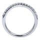 Wedding Band 14k White Gold Diamond Curved