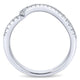 Wedding Band 14k White Gold Diamond Curved