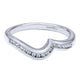 Wedding Band 14k White Gold Diamond Curved