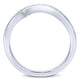 Wedding Band 14k White Gold Diamond Curved