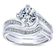 Wedding Band 14k White Gold Diamond Curved