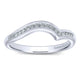 Wedding Band 14k White Gold Diamond Curved