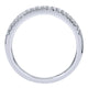Wedding Band 14k White Gold Diamond Curved