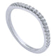Wedding Band 14k White Gold Diamond Curved