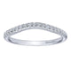 Wedding Band 14k White Gold Diamond Curved