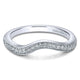 Wedding Band 14k White Gold Diamond Curved