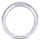 Wedding Band 14k White Gold Diamond Curved