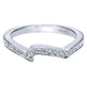 Wedding Band 14k White Gold Diamond Curved