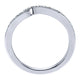 Wedding Band 14k White Gold Diamond Curved