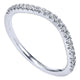 Wedding Band 14k White Gold Diamond Curved
