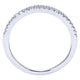 Wedding Band 14k White Gold Diamond Curved