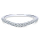 Wedding Band 14k White Gold Diamond Curved