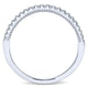 Wedding Band 14k White Gold Diamond Curved