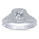 Wedding Band 14k White Gold Diamond Curved