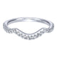 Wedding Band 14k White Gold Diamond Curved