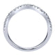 Wedding Band 14k White Gold Diamond Curved