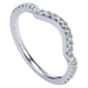 Wedding Band 14k White Gold Diamond Curved
