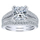 Wedding Band 14k White Gold Diamond Curved