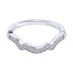 Wedding Band 14k White Gold Diamond Curved