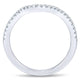 Wedding Band 14k White Gold Diamond Curved