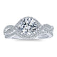 Wedding Band 14k White Gold Diamond Curved