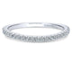Wedding Band 14k White Gold Diamond Curved