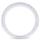 Wedding Band 14k White Gold Diamond Curved