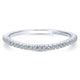 Wedding Band 14k White Gold Diamond Curved