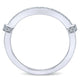 Wedding Band 14k White Gold Diamond Curved