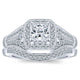 Wedding Band 14k White Gold Diamond Curved