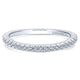 Wedding Band 14k White Gold Diamond Curved