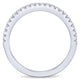 Wedding Band 14k White Gold Diamond Curved