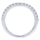 Wedding Band 14k White Gold Diamond Curved