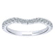 Wedding Band 14k White Gold Diamond Curved