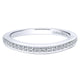 Wedding Band 14k White Gold Diamond Curved